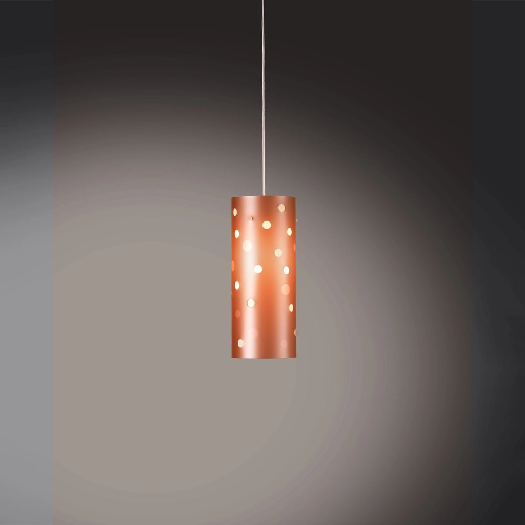 Sospensione Moderna Pois Polilux ® Rame Materie Plastiche Bianco 1 Luce E27
