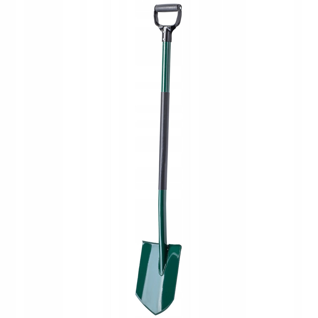 Pala da giardino KADAX con lama affilata per scavare e piantare, manico in metallo, lunghezza 118 cm.