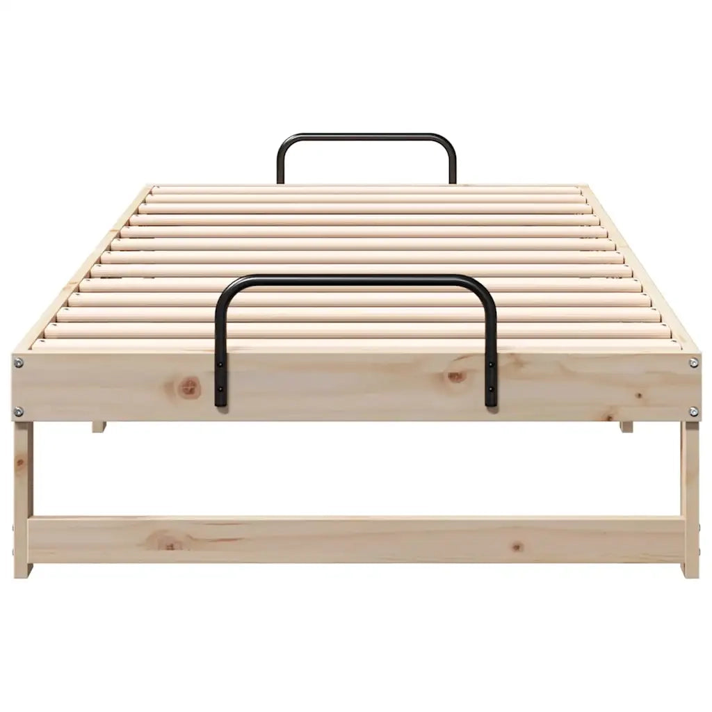 Struttura del letto-Giroletto Marrone 75 x 190 cm Pino massello 695910
