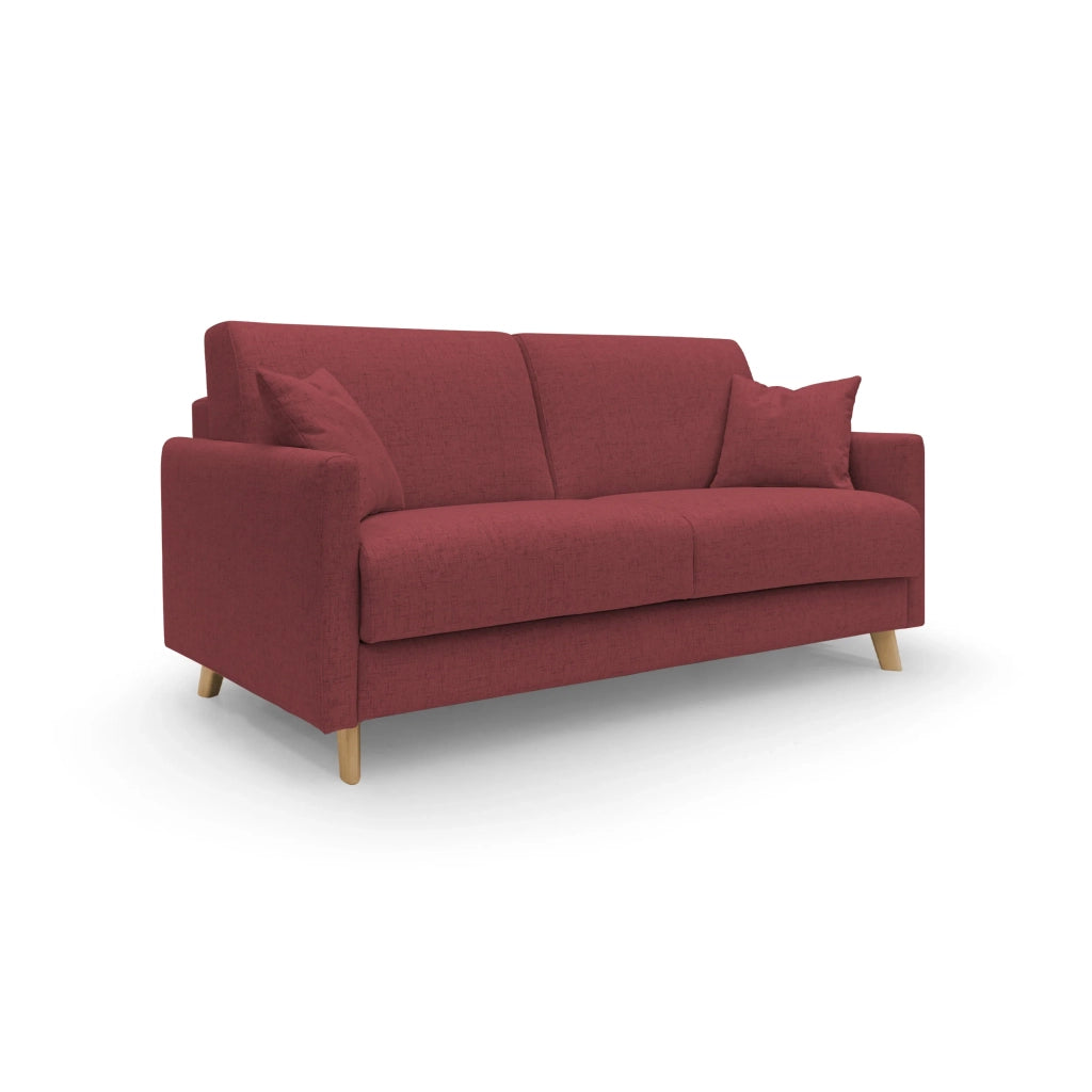 Edgar Divano letto matrimoniale in tessuto felis impermeabile T03 160 cm (mat. 120x197) rosso