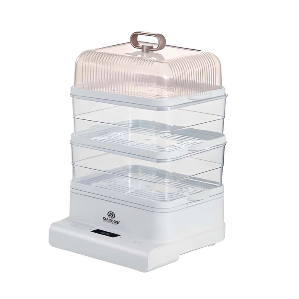 Cuocirisoletto Elettrico 800W con 3 Piani e Capacità Totale 10L Trasparente Avizar