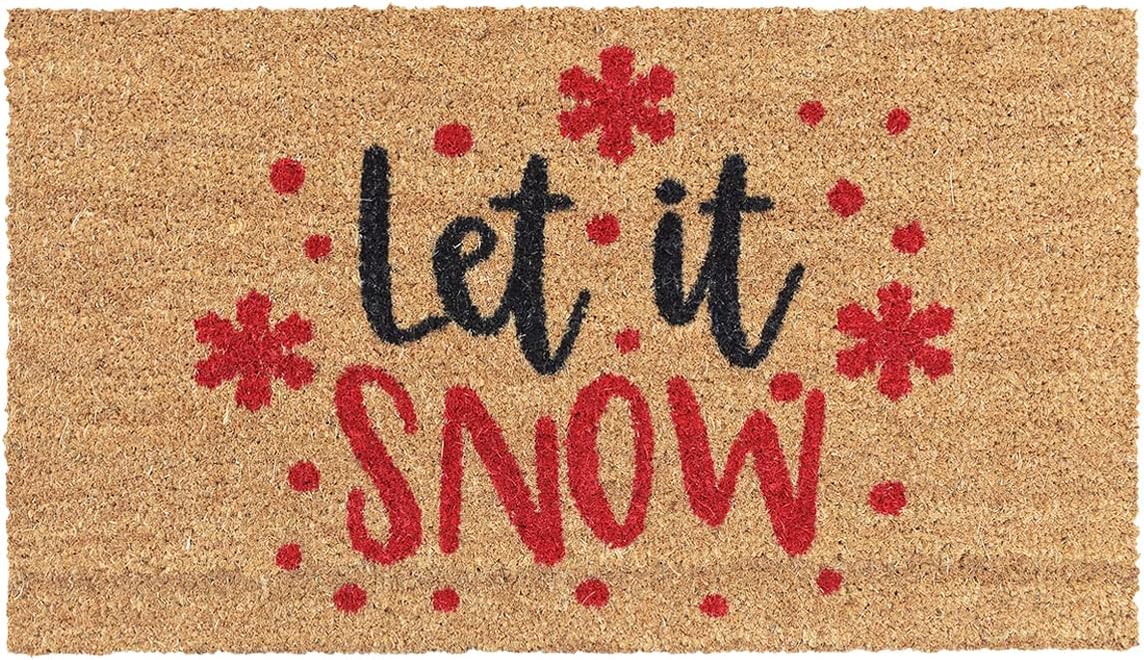 Zerbino Cocco Natale Auguri 40x70 Antiscivolo Tappeto Ingresso Dis.I