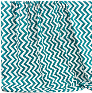 Telo Arredo Copritutto 270x280 cm Letto Poltrona Copridivano Cotone Cuoricini Verde Motivo Zig Zag