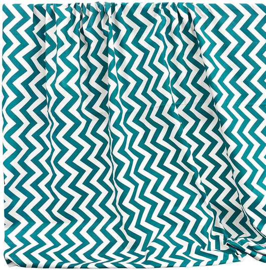 Telo Arredo Copritutto 270x280 cm Letto Poltrona Copridivano Cotone Cuoricini Verde Motivo Zig Zag