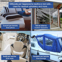 Cerniera Lampo Divisibile Bianca 200cm Nautica Catena 10 - Resistente ai Raggi UV e Corrosione - Ideale per Imbarcazioni & Teli