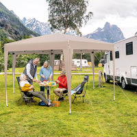 Gazebo Pop-Up Pieghevole 4 x 3,5 m, Gazebo da Giardino Impermeabile, Regolabile in Altezza, Tenda da Giardino con Borsa di Trasporto, per Campeggio e Feste