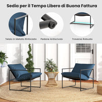 Set di 2 Sedie da Giardino, Poltrone da Esterno con Cuscini, Tessuto per Seduta e Telaio Metallico Robusto, Set di 2 Sedie in Tessuto Textilene, Portata 150 kg, per Giardino, Balcone