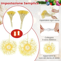 2 Luci a Sfera a LED di Natale, Luce a Sfera Sospese per Esterni con Luci Calde, per Casa, Giardino, Feste