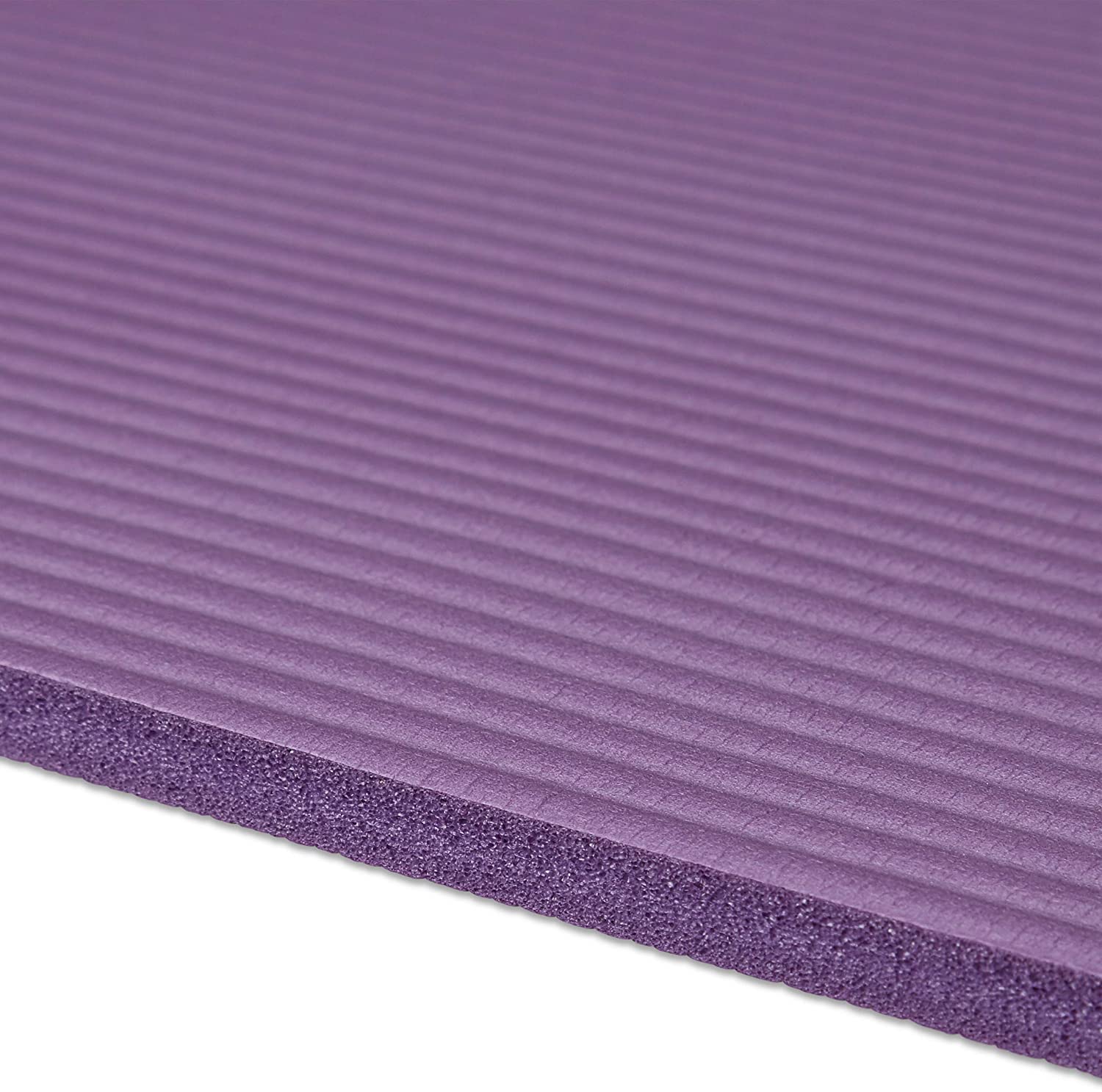 Tappetino yoga spessore 1 cm cinturino in gomma trasporto ginnastica pilates aerobica viola 13_0002843_8