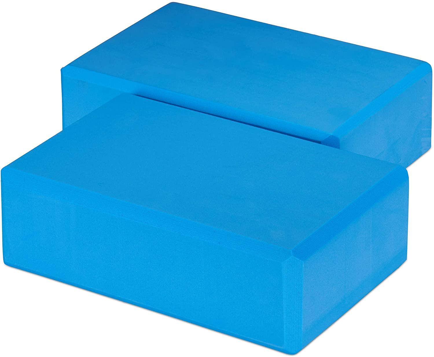 Blocco yoga mattone in schiuma rigida antiscivolo 23 x 15 cm blu 13_0002455