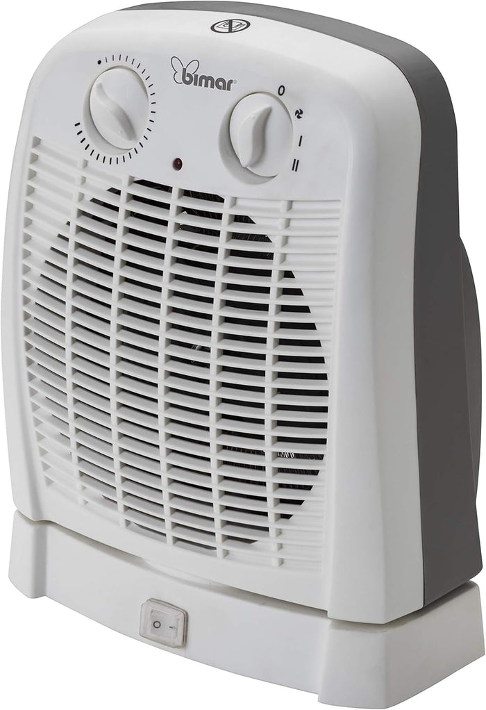 Bimar HF195 Stufa elettrica Termoventilatore Elettrico da 2000W a Basso Consumo con Termostato Regolabile