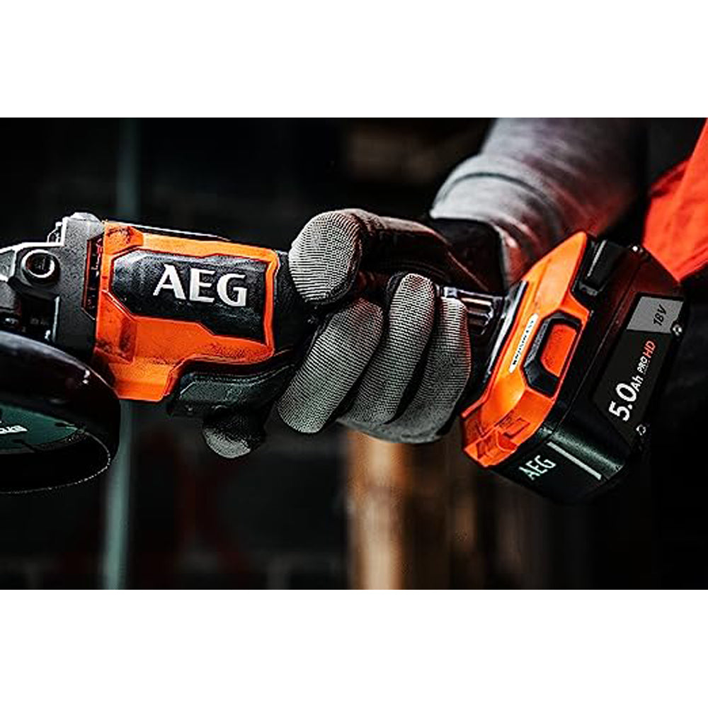 SMERIGLIATRICE ANGOLARE Ø125mm BRUSHLESS 18V A BATTERIA BEWS18-125BLPX2-0 AEG