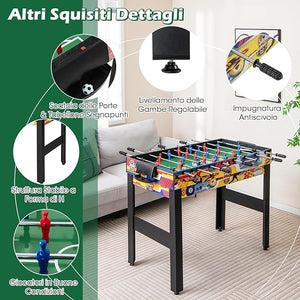 12 in 1 Set da Tavolo per Giochi Combo, Tavolo Multiuso con Calcio Balilla Air Hockey Biliardo Ping Pong Scacchi Bowling, Set Combinato per Giochi Multipli per Casa Ufficio Bar Dormitorio