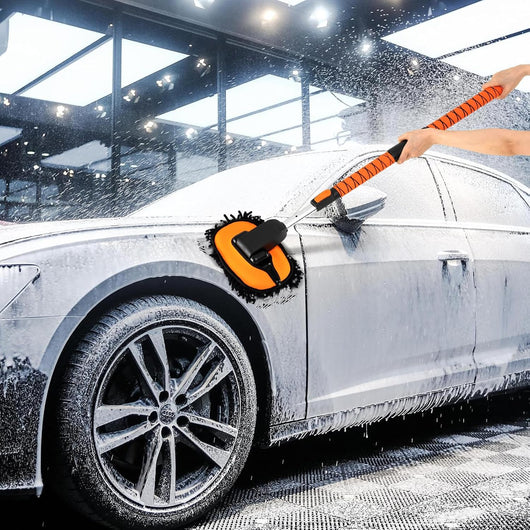 Kit Pulizia Auto, 10 Pezzi Kit Lavaggio Auto, Kit per Lavaggio Auto Senza Graffi con Impugnatura a D, Spazzole per Pneumatici, Set per Pulizia Veicoli per RV, Camion, Berlina