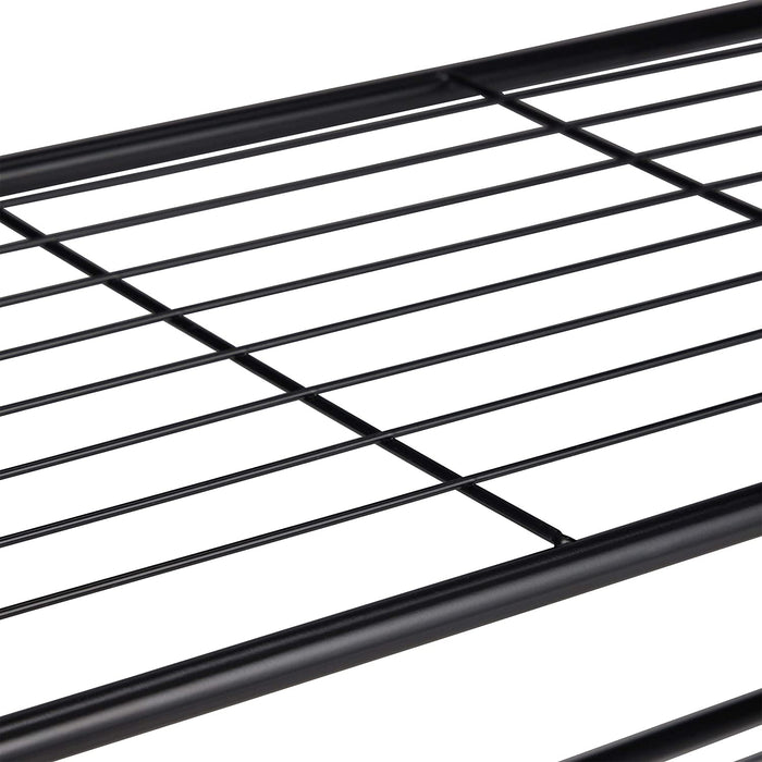 Armadio guardaroba su ruote con ripiani neri 13_0001956