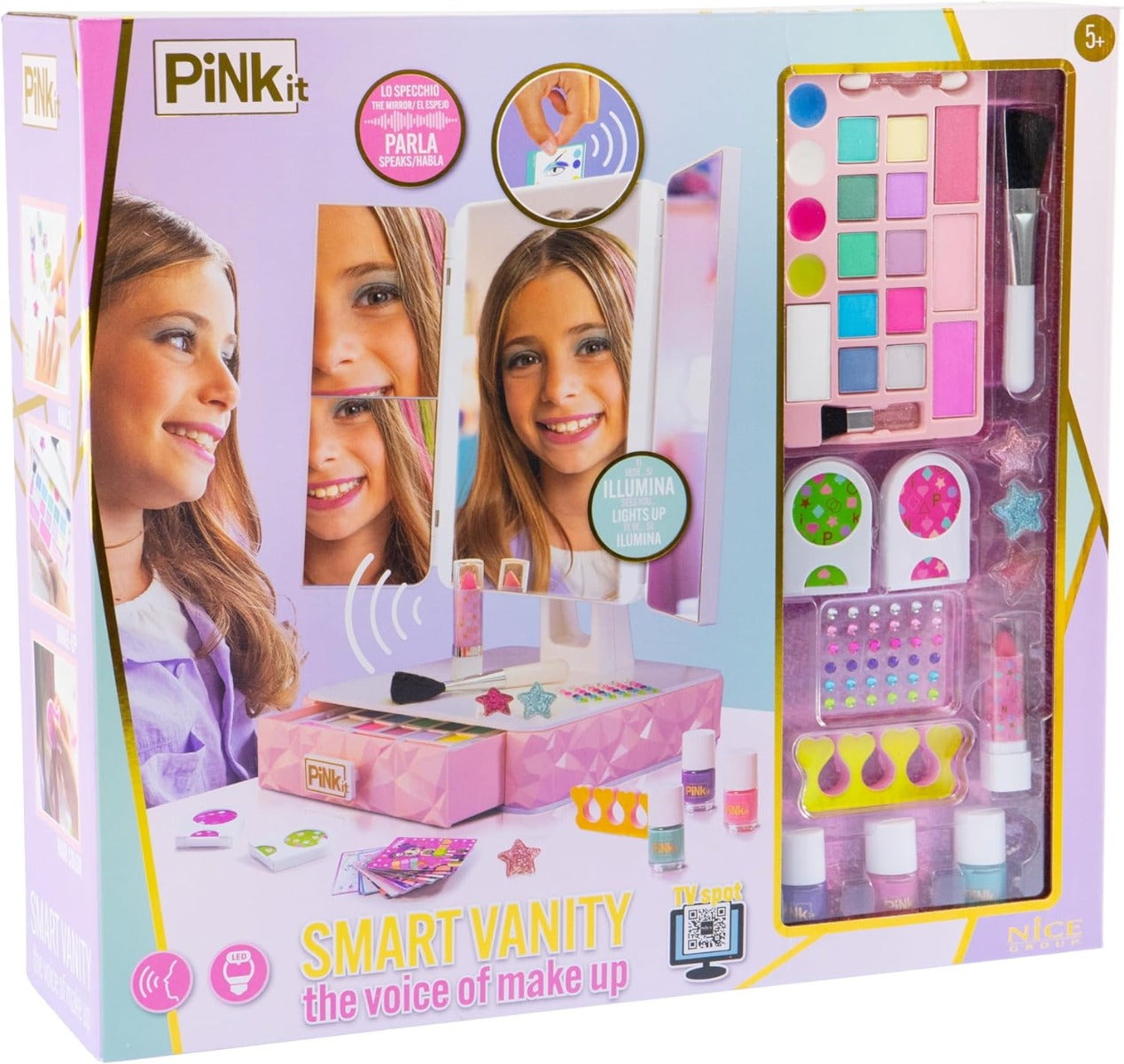 PINKIT Smart Vanity, 1 Specchiera Interattiva con Trucchi specchiera trucco bambini nice