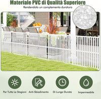 Recinzione Schermo da Giardino in PVC Resistente, 2 Pannelli Recinzione 114 x 113 cm Decorativo per Esterno, Recinto Bordatura Copribidone per Giardino, Bianco