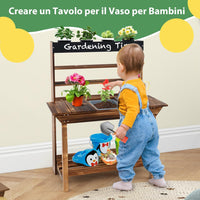 Cucina da Giardino, Cucina Giocattolo per Bambini con Struttura in Legno di Abete Massiccio, Lavandino Rimovibile, per Bambini 3-7 anni