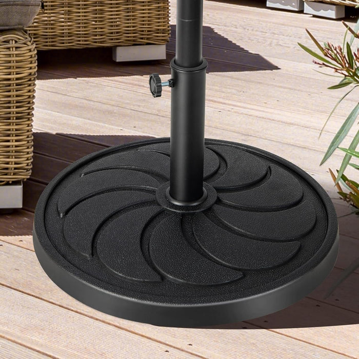 Base Ombrellone da Esterno 18 kg, Supporto Rotondo per Ombrellone 54 CM con Diametro Palo 38/48 MM, Base per Ombrellone Robusta da Giardino Terrazzo Esterno