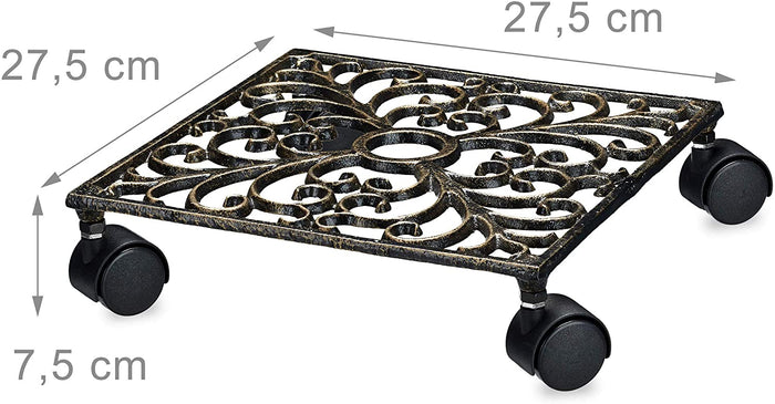 Portapiante quadrato in ghisa su rotelle 13_0002225_2