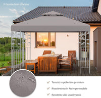 Tetto di Ricambio per Gazebo da Giardino Copertura di Ricambio Gazebo 3 x 3 m (Grigio)
