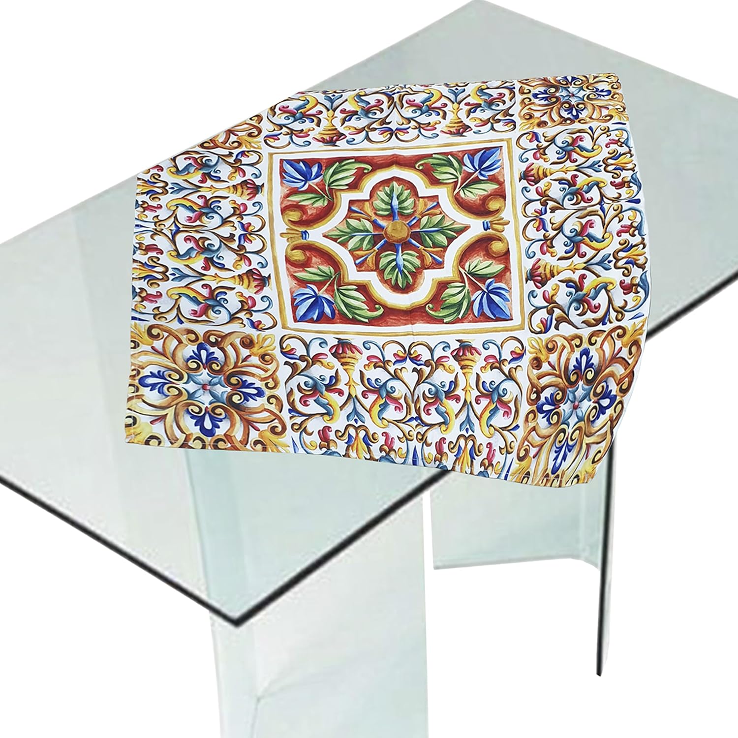 Runner da Tavola, Centrotavola Moderno per Mobili da interno o esterno Made in Italy (Foglie)