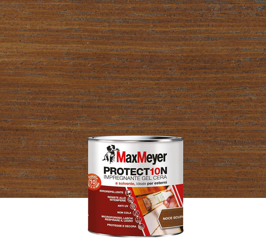 Impregnante a Solvente per Esterni PROTECT10N, Noce Scuro, 0.75L