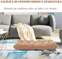 Sedia da Pavimento, Sedia Imbottita Regolabile in 14 Posizioni, Poltrona Salotto per Relax, Yoga, Lettura (Beige)