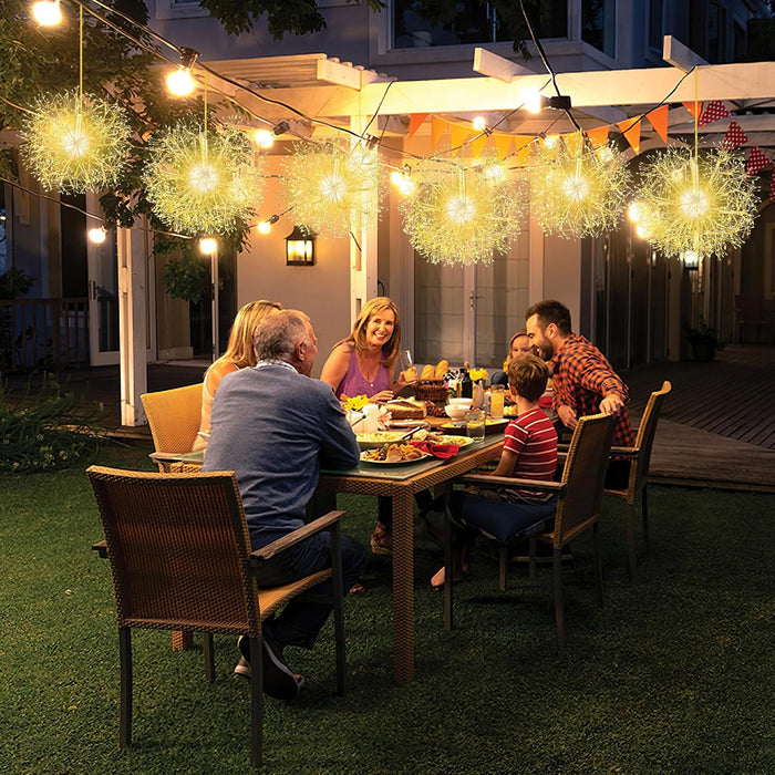 2 Luci a Sfera a LED di Natale, Luce a Sfera Sospese per Esterni con Luci Calde, per Casa, Giardino, Feste