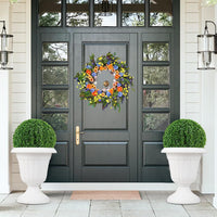 Set di 2 Vasi Alti, Vasi per Fiori in Plastica a Forma di Urna con Base a Piedistallo e Foro di Drenaggio, Contenitori Decorativi per Piante per Interni ed Esterni (Bianco)