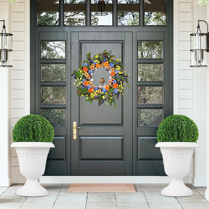 Set di 2 Vasi Alti, Vasi per Fiori in Plastica a Forma di Urna con Base a Piedistallo e Foro di Drenaggio, Contenitori Decorativi per Piante per Interni ed Esterni (Bianco)