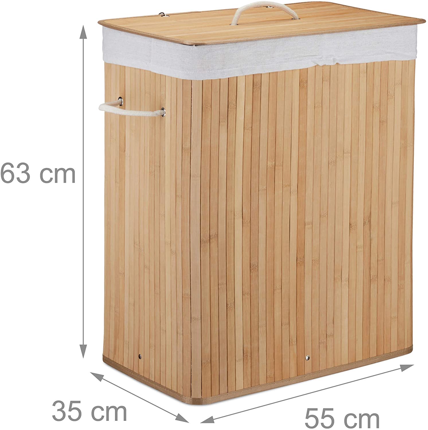 Cesto portabiancheria cesto 2 scomparti con sacco 95 litri bambù natura 13_0001904_4