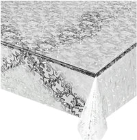 Tovaglia Trasparente Antimacchia 140x260 cm Moderna Plastificata Lucida Copritavolo Pvc Dis.19