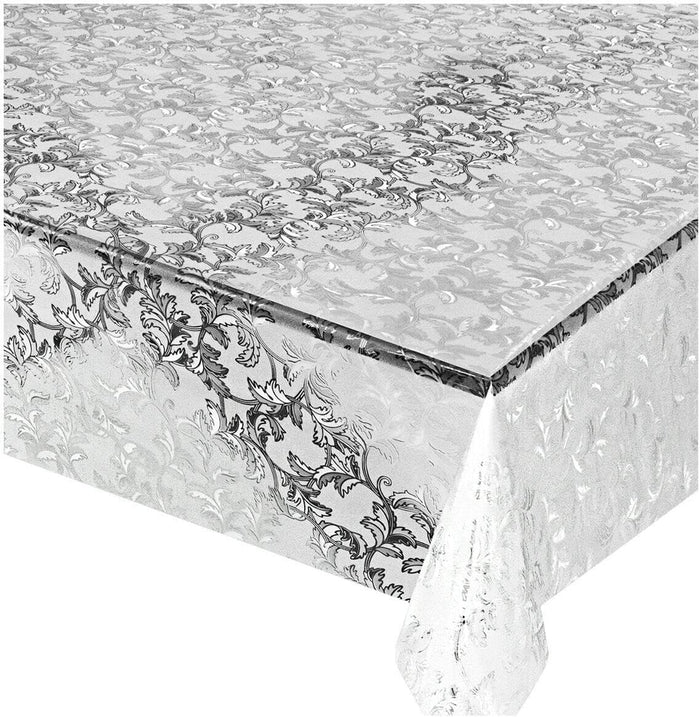 Tovaglia Trasparente Antimacchia 140x340 cm Moderna Plastificata Lucida Copritavolo Pvc Dis.19