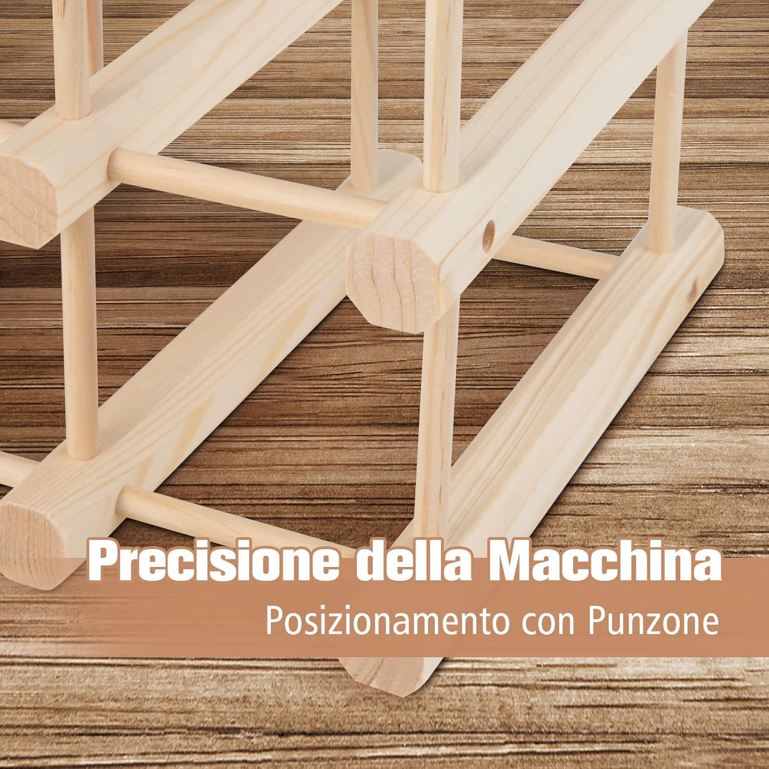 Portabottiglie per Vino in Legno, Scaffale per Vino 36 Bottiglie con Struttura Stabile in Legno Massello, Scaffale Espositivo per Vino a 5 Livelli, 44,5x24x86 cm
