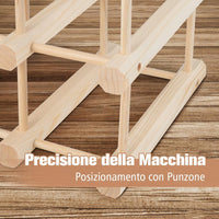 Portabottiglie per Vino in Legno, Scaffale per Vino 36 Bottiglie con Struttura Stabile in Legno Massello, Scaffale Espositivo per Vino a 5 Livelli, 44,5x24x86 cm
