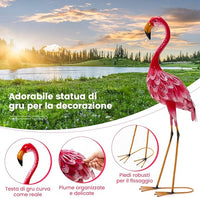 Statue da Giardino in Metallo, Set di 2 Sculture da Esterno ed Interno, Ideale per Casa, Patio, Prato e Cortile (Modello 1)