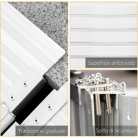 RAMPA X SEDIA A ROTELLE IN LEGA DI ALLUMINIO ANTISCIVOLO 272KG 183x72x5cm HOMCOM