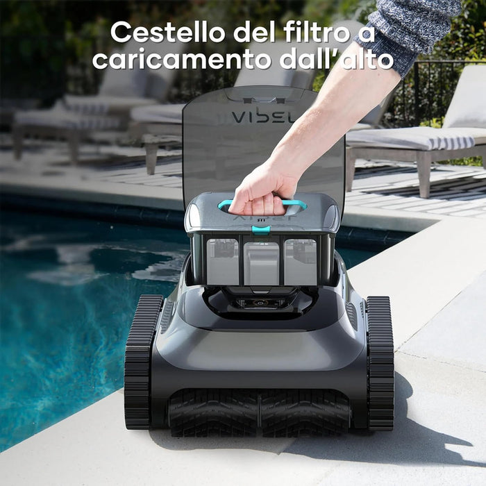 AIPER Scuba S1 Robot Piscina Senza Fili, 4 Modalità, 150 Min di Autonomia, Arrampicata Parete, Navigazione Intelligente 2.0, Fino a 150mq, Nero