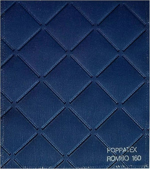 Tessuto Ecopelle Nautica Tappezzeria Alta Qualità "POPPATEX" - Colore ROMBO BLU ROYAL 160 - Morbida e Resistente - Vendita al Metro - H.140