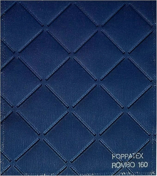 Tessuto Ecopelle Nautica Tappezzeria Alta Qualità "POPPATEX" - Colore ROMBO BLU ROYAL 160 - Morbida e Resistente - Vendita al Metro - H.140