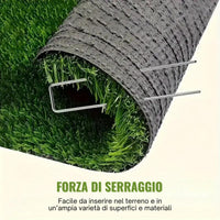 Picchetti telo Pacciamatura in Acciaio FE37, 300 pz Picchetti a U ø3 mm 17x3x17 cm, Picchetti Giardino, Chiodi per Telo, Prato Sintetico