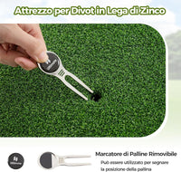 Set Completo da Golf, Tee da Golf, Asciugamano, Cintura da Golf, Cappello da Golf, Attrezzo per Divot, Segnapallina & Borsa Portaoggetti, Scatola Regalo Golf per Uomo e Donna
