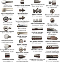 N°1 Supporto a parete per bastone diametro 20mm, rosetta per binario colore Nikel Satinato