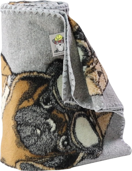 Plaid per cani e gatti - Lana e Cashmere - Coperta morbida e lavabile 150x100 cm - Elegante e resistente - Made in Italy (Dog 50 CM)