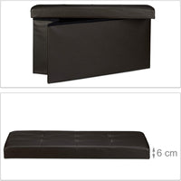 Sgabello pieghevole sintetico pouf pieghevole 76 cm marrone 13_0002808