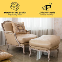 Bullette Tappezzeria 100pz | Chiodi Decorativi | Arredamento Restauro Mobili | Oro Lucido