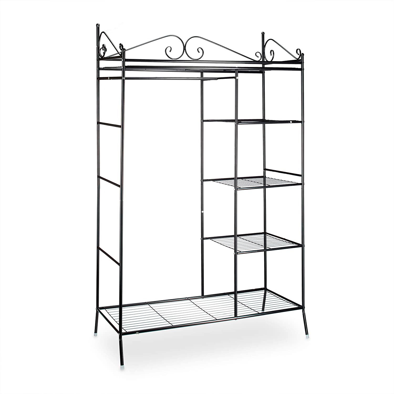 Armadio con coperchio 172 cm metallo nero 13_0001960