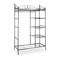 Armadio con coperchio 172 cm metallo nero 13_0001960