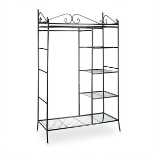 Armadio con coperchio 172 cm metallo nero 13_0001960